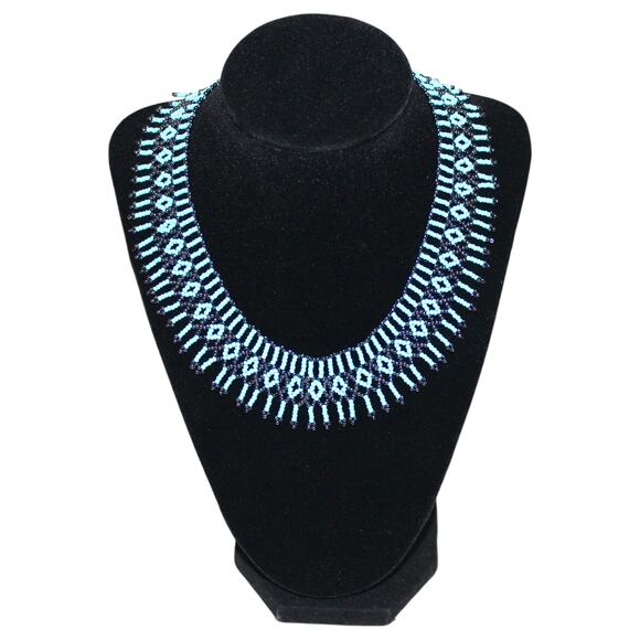 Handmade Jewelry - Handmade Turkish Turquoise Fine Beaded Necklace